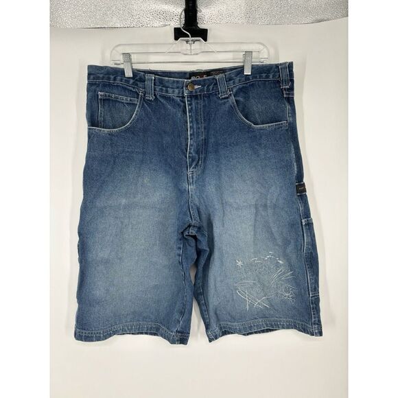 Vintage Y2K 00s Boff Embroidered Jorts JNCO Style‎ Baggy Carpenter 14" Inseam - Picture 1 of 6